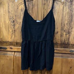 Black Sleeveless peplum top